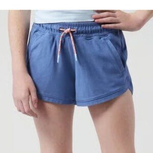 Athleta Girl Size XXL 16 Blue All Play Farallon Shorts with Elastic Waistband